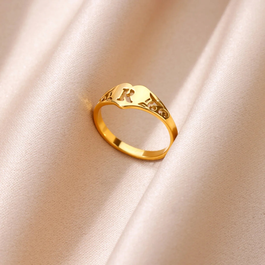 HeartInitial Ring