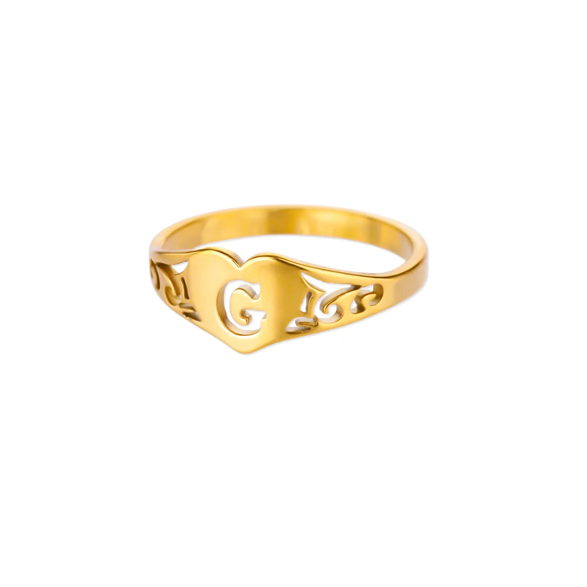 HeartInitial Ring