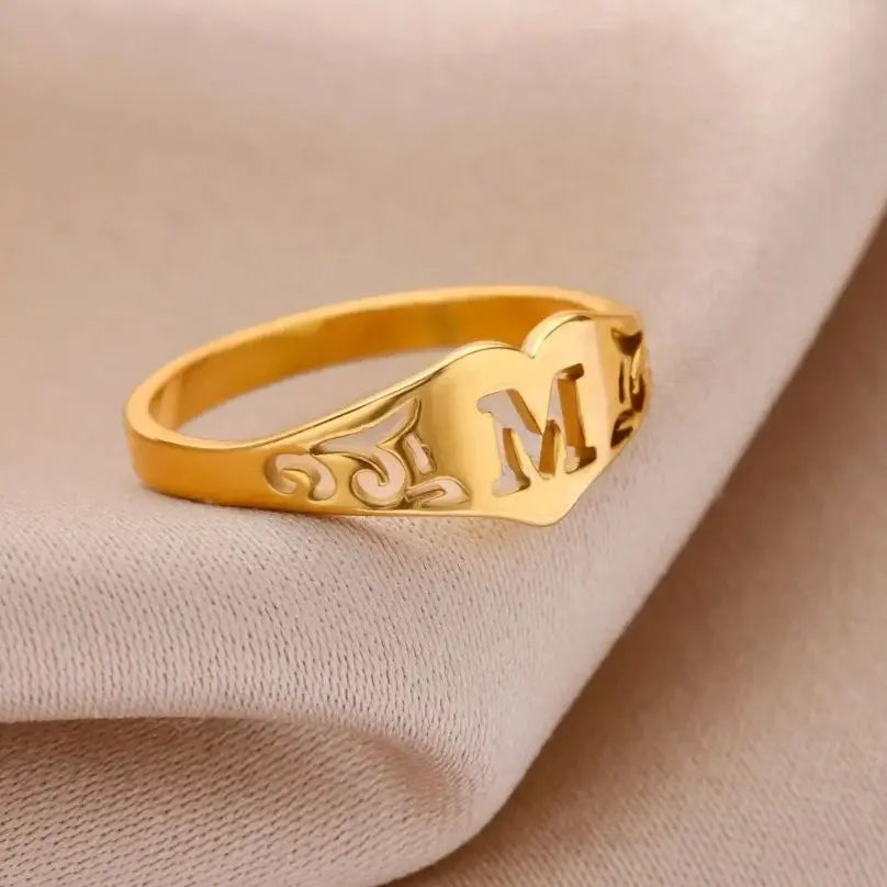 HeartInitial Ring