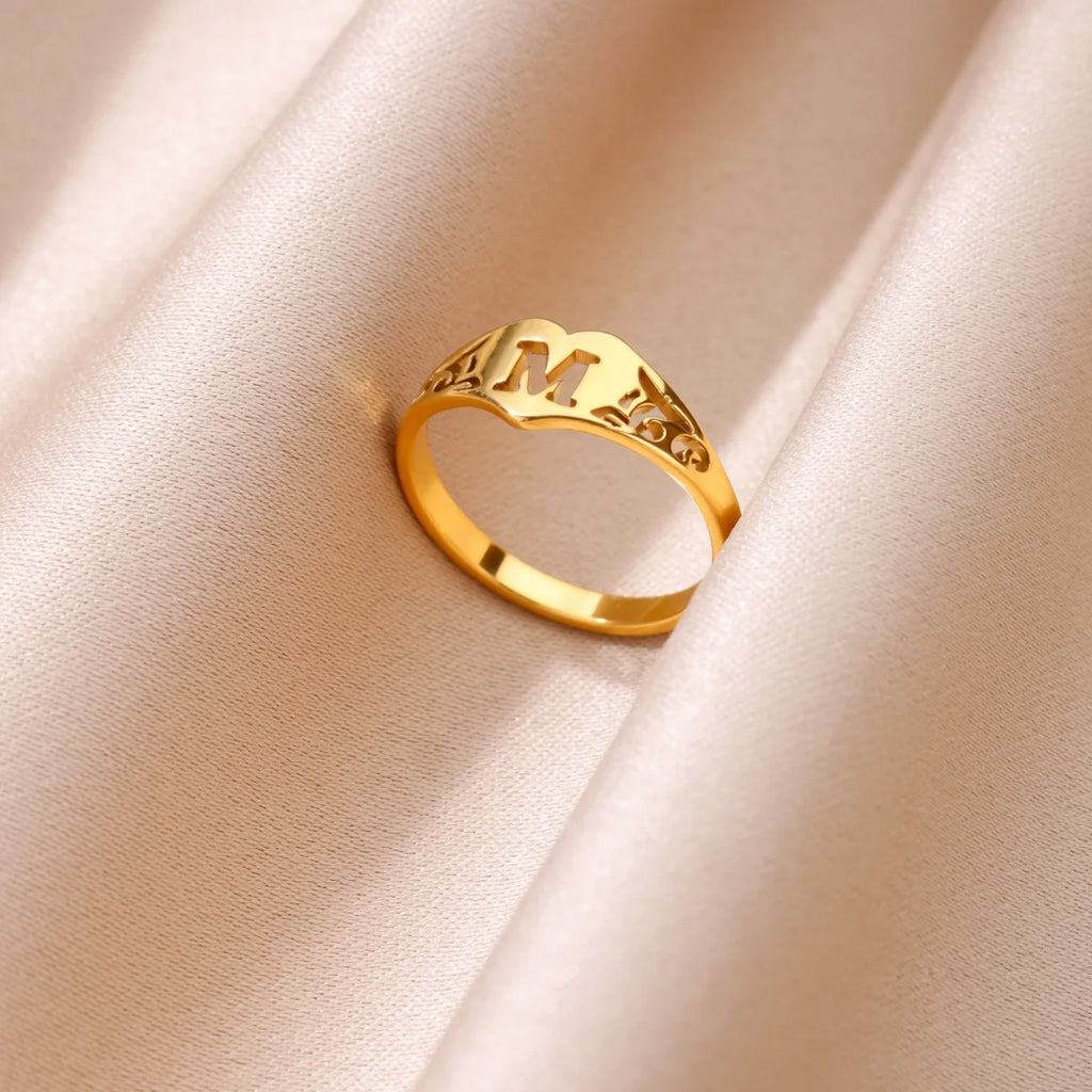 HeartInitial Ring