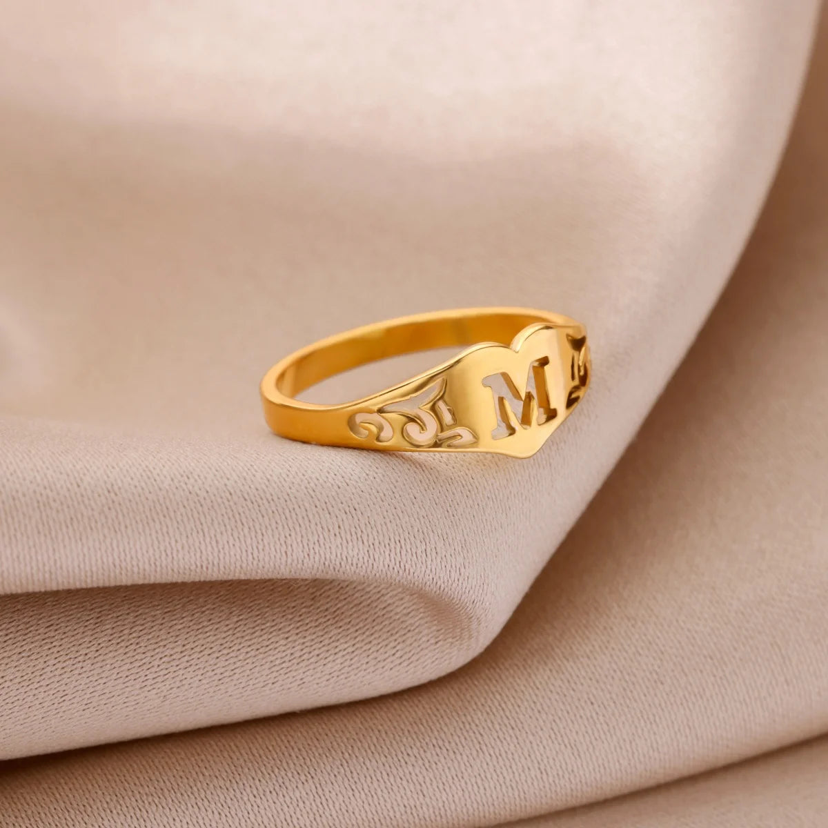 HeartInitial Ring