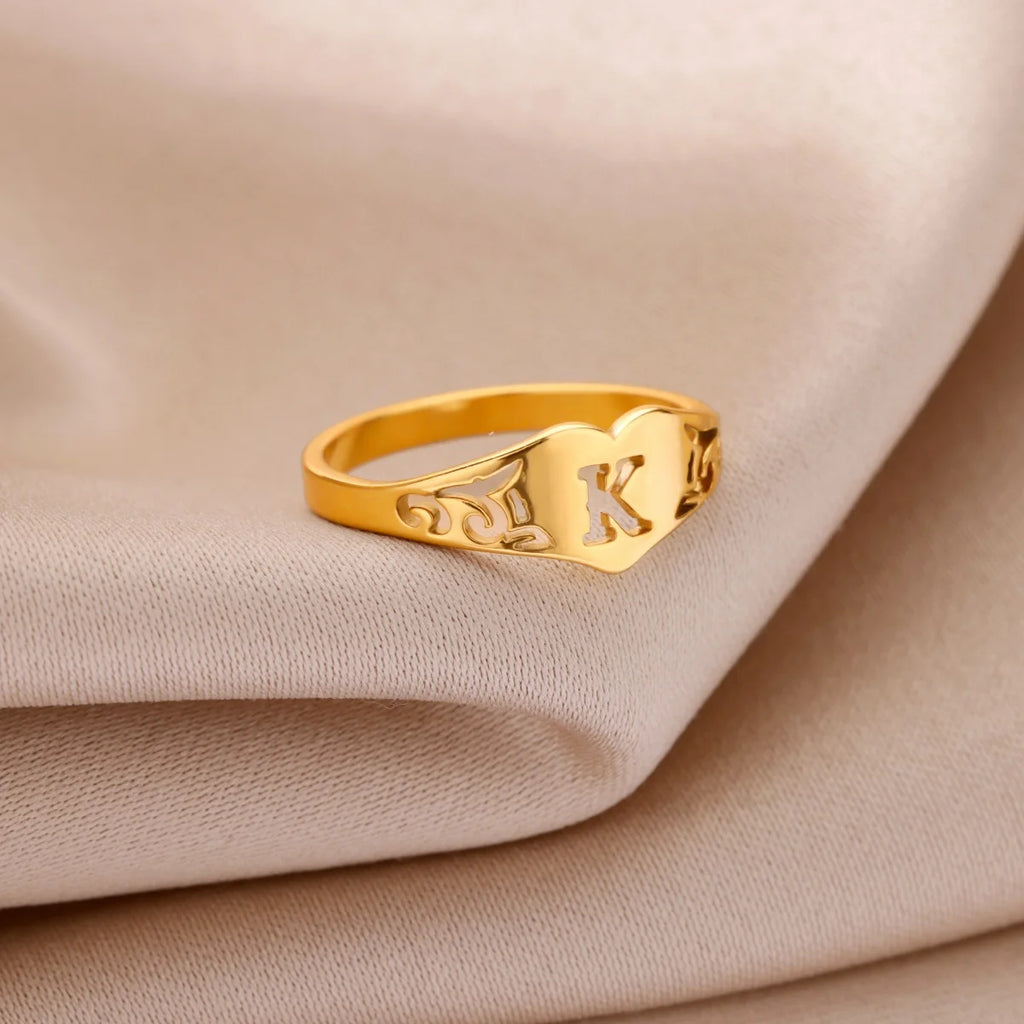 HeartInitial Ring