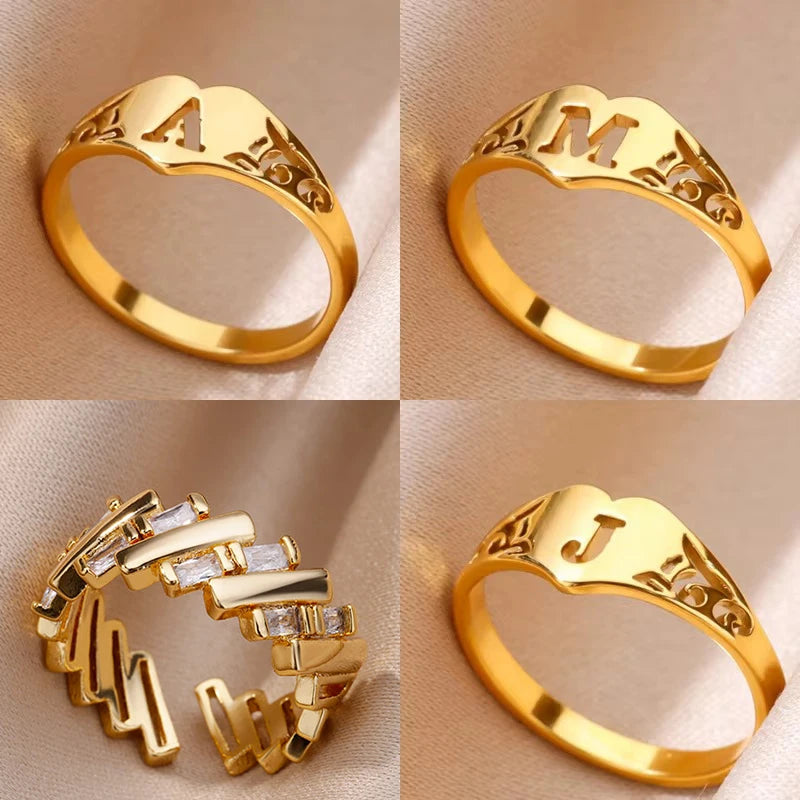 HeartInitial Ring