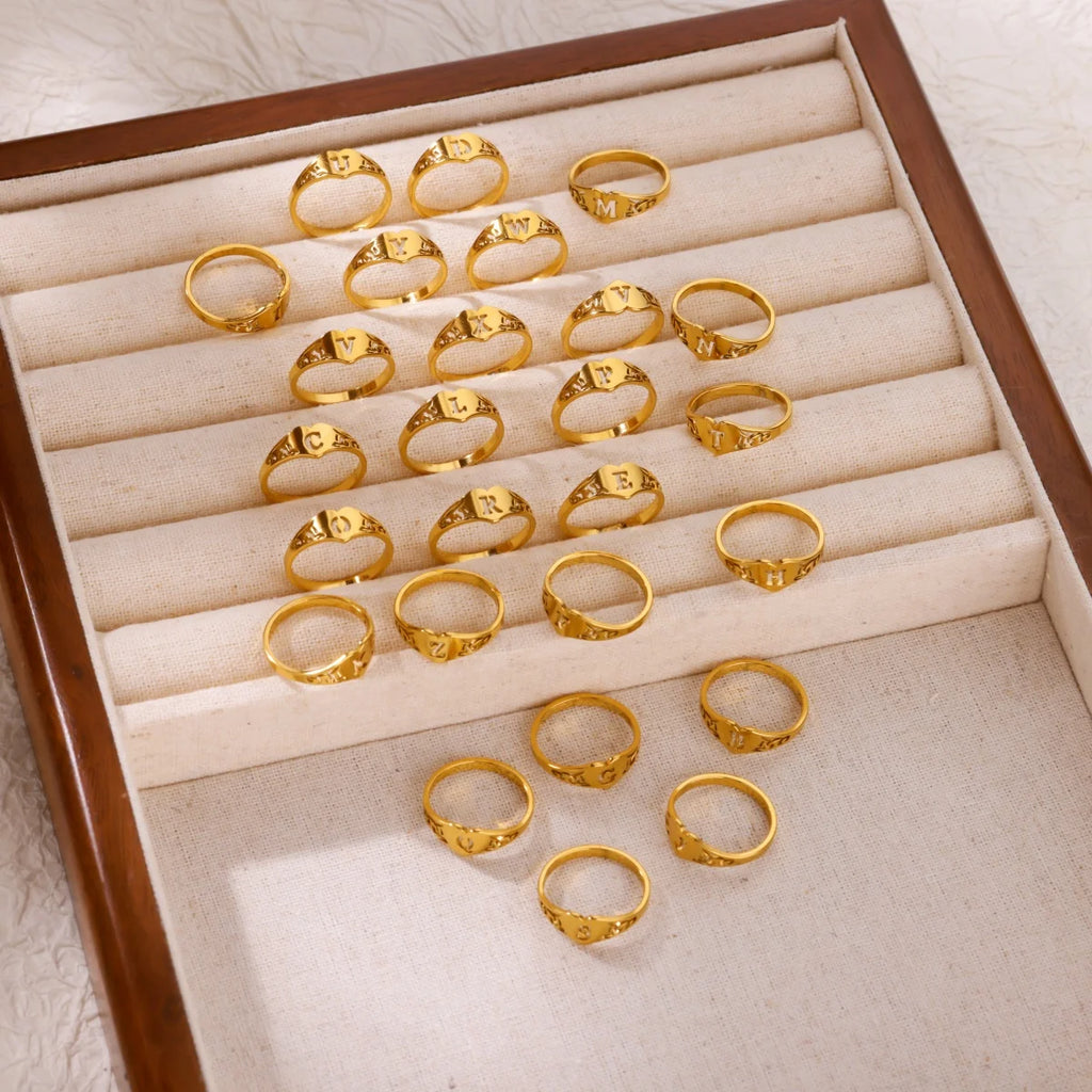 HeartInitial Ring