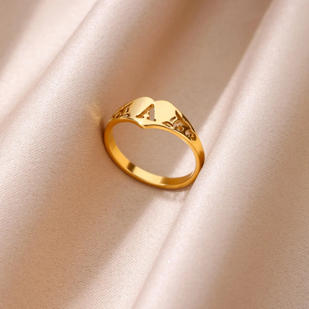 HeartInitial Ring