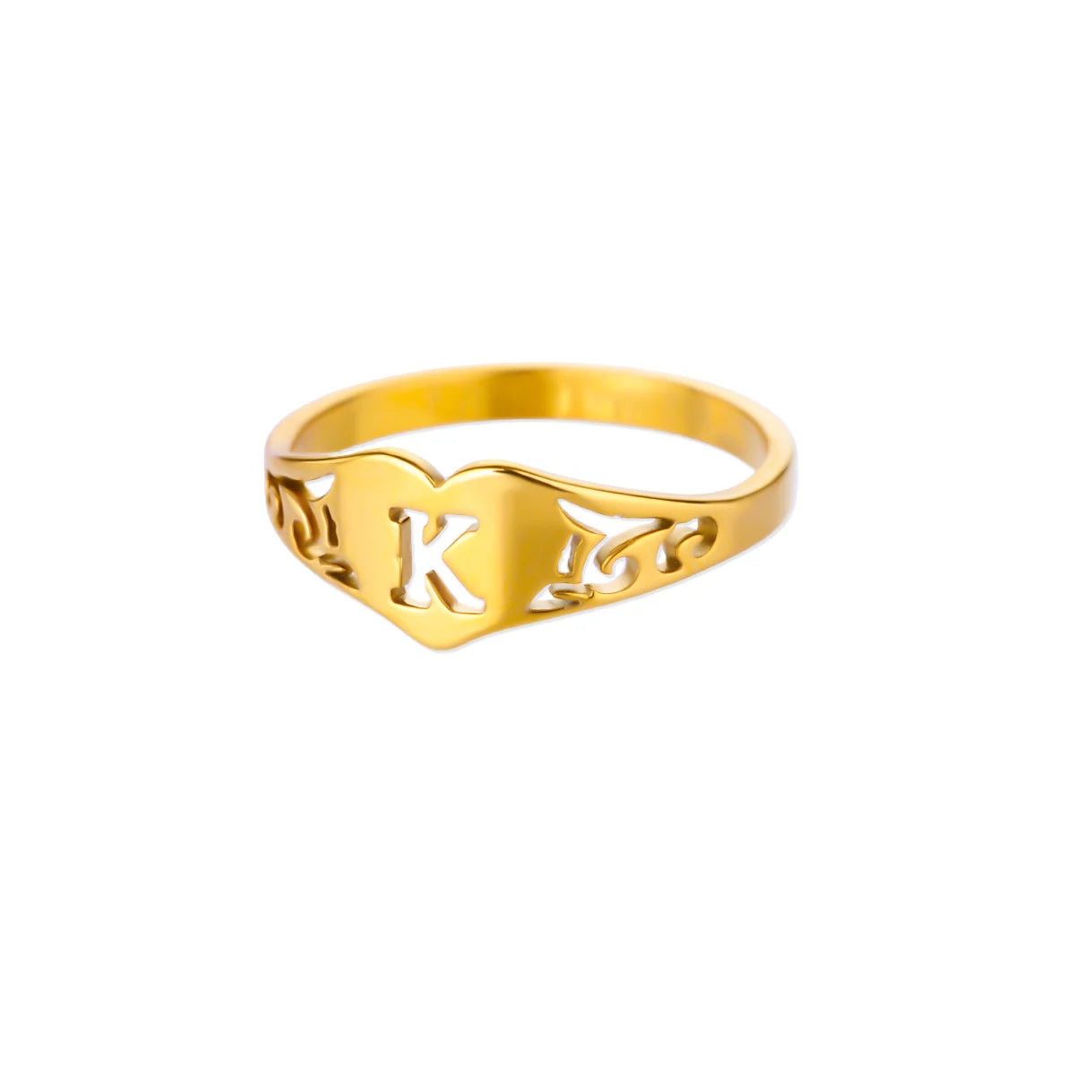 HeartInitial Ring
